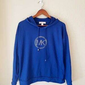 Michael Kors blue hooded sweatshirt size M